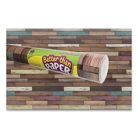 TEACHER CREATED RESOURCES Better Than Paper Bulletin Board Roll, 4 ft x 12 ft, Reclaimed Wood TCR77399